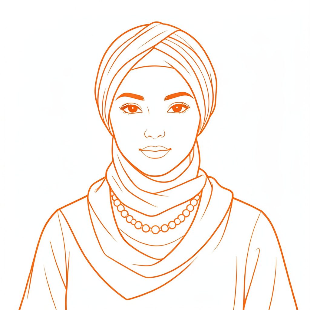 Cara memakai jilbab pashmina turban dengan headband kalung mutiara